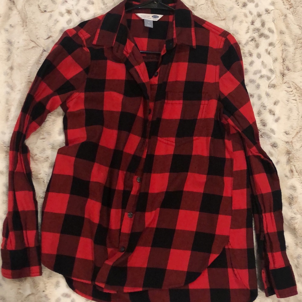 Old navy red plaid shirt